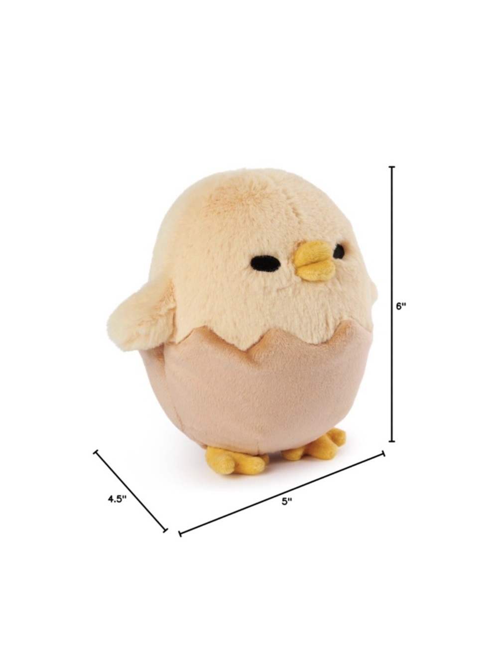 GUND Sanrio Gudetama The Lazy Egg Stuffed Animal, Shakipiyo Chick Plush Toy - Picture 4 of 5